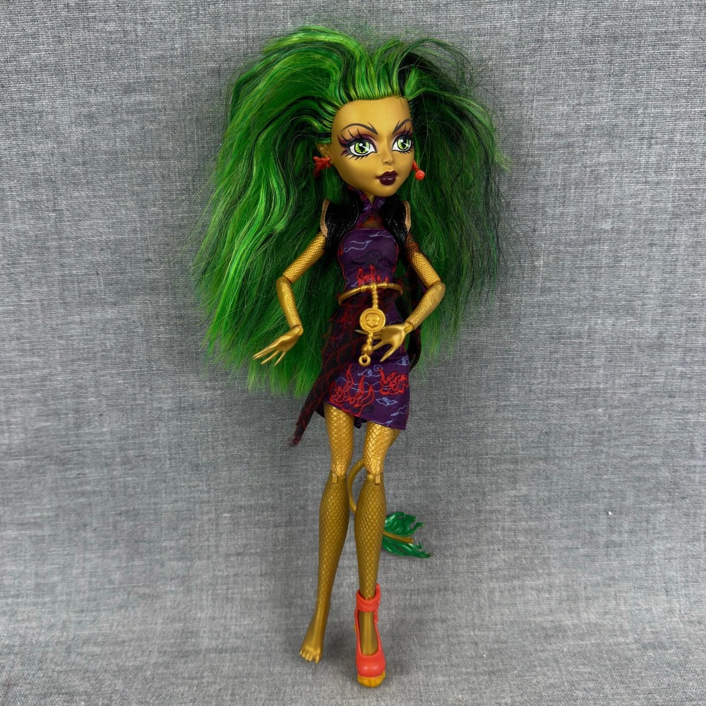 Monster High Jinafire Long Scaris City of Frights 2012 G1 Doll Y0378 Damaged
